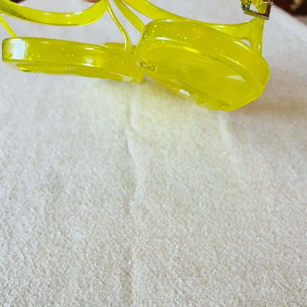 Katy Perry Collections Yellow Jelly Toe-Ring Sandal with Rainbow Detail - Picture 9 of 11